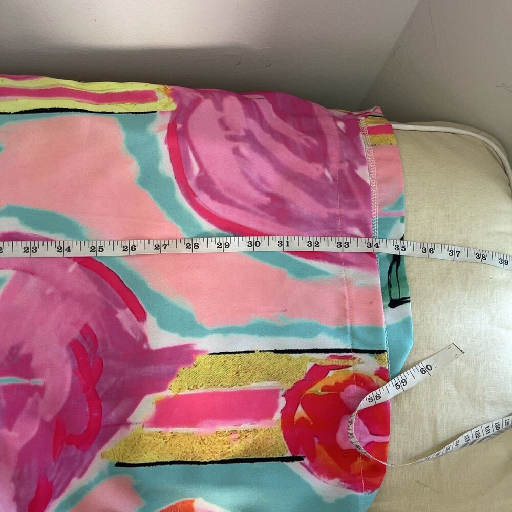 Amanda Johnson Studio Dress Tunic Cover Up Pockets Colorful Flamingo L - Picture 7 of 8